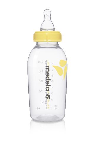 *Cumisüveg szilikon etetőfejjel 250 ml, M méretű cumival / 200.2274